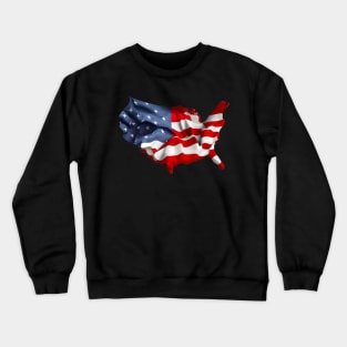 Patriotic American Flag Shirt Crewneck Sweatshirt